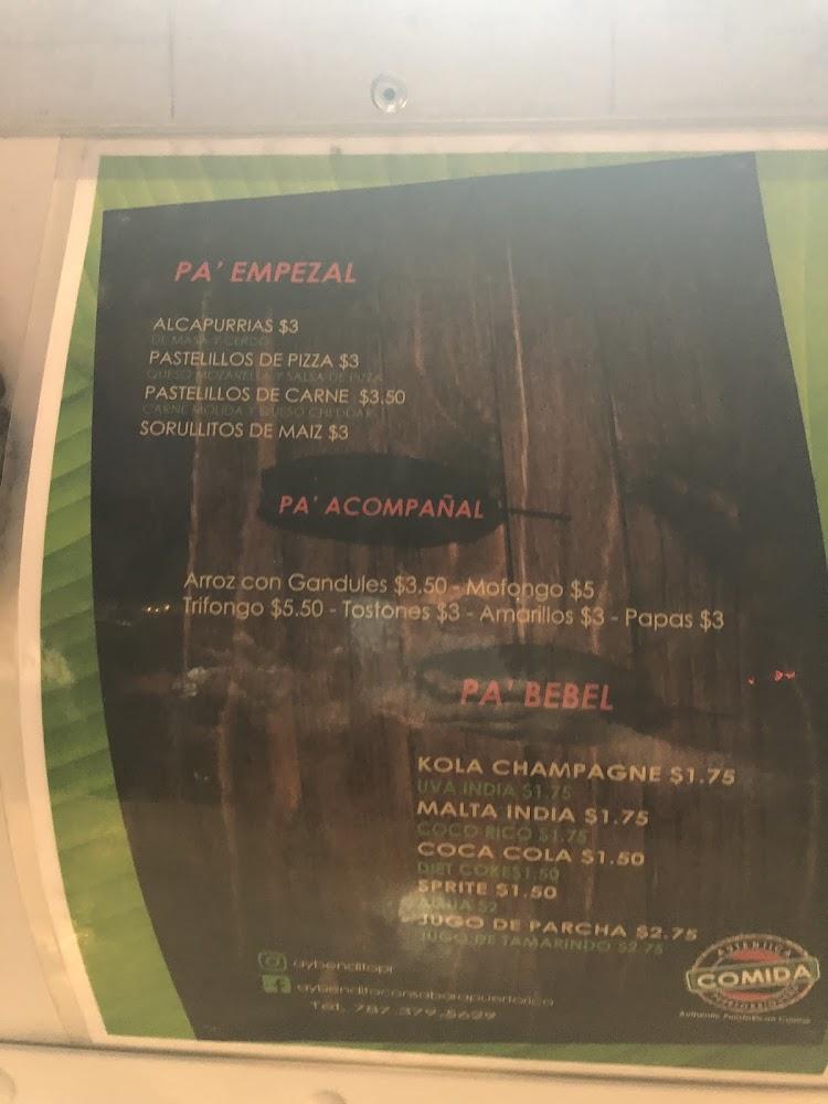 Ay Bendito Con Sabor a Puerto Rico Menu image 1